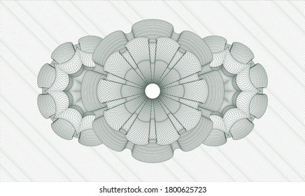 Green passport rosette. Vector Illustration. Detailed 