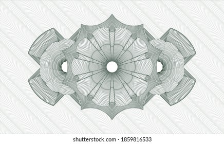 Green passport rosette. Vector Illustration. Detailed 