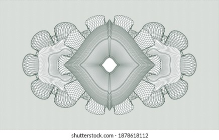 Green passport rosette. Vector Illustration. Detailed 