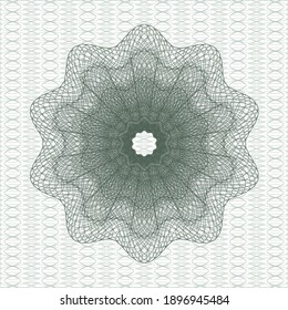 Rosette de pasaportes verdes. Ilustración vectorial. Detallado. 