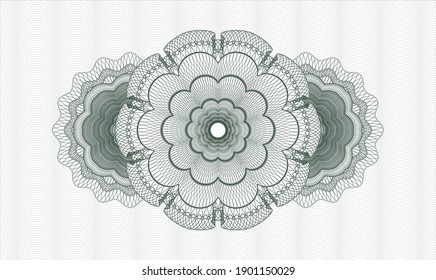Green passport rosette. Vector Illustration. Detailed 