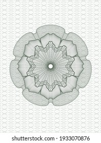 Rosette de pasaportes verdes. Ilustración vectorial. Detallado. 