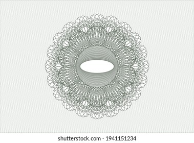 Green passport rosette. Vector Illustration. Detailed. 