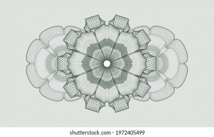 Green passport rosette. Vector Illustration. Detailed 
