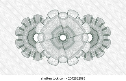 Green passport rosette. Vector Illustration. Detailed 