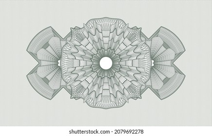 Green passport rosette. Vector Illustration. Detailed 