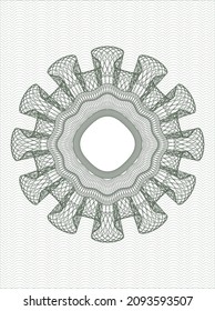 Green passport rosette. Vector Illustration. Detailed. 