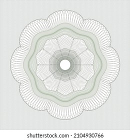 Green passport rosette. Vector Illustration. Detailed. 