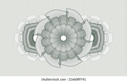 Green passport rosette. Vector Illustration. Detailed 