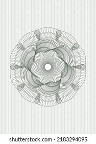Rosette mit grünem Pass. Vektorgrafik. Detaillierte Angaben. 