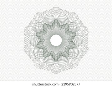 Green passport rosette. Vector Illustration. Detailed. 