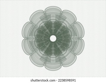 Rosette de pasaportes verdes. Ilustración vectorial. Detallado. 