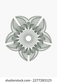 Green passport rosette. Vector Illustration. Detailed. 