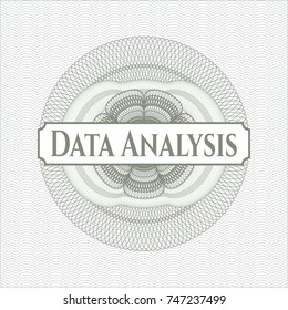 Green passport rossete with text Data Analysis inside