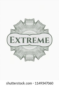 Green passport rossete with text Extreme inside