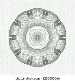 Green passport style rosette
