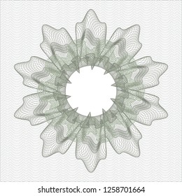 Green passport style rosette