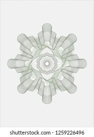 Green passport style rosette