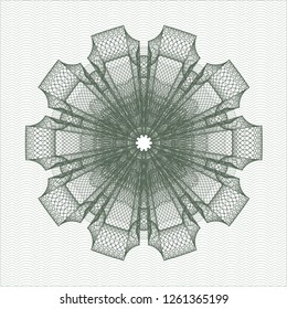 Green passport style rosette