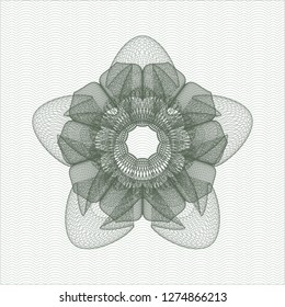 Green passport style rosette
