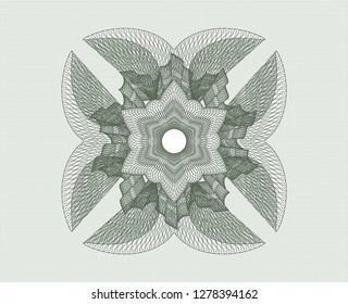 Green passport style rosette
