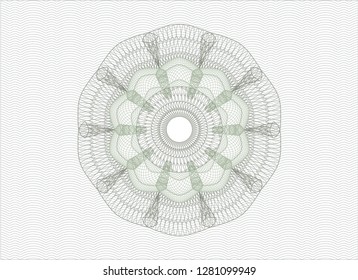 Green passport style rosette