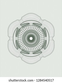 Green passport style rosette