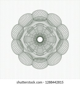 Green passport style rosette