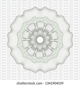 Green passport style rosette