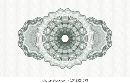Green passport style rosette