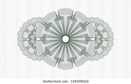 Green passport style rosette
