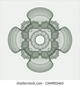 Green passport style rosette