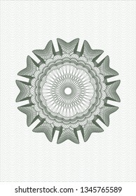 Green passport style rosette