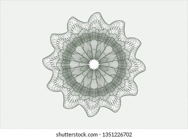 Green passport style rosette