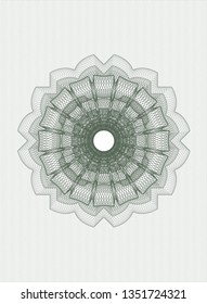 Green passport style rosette