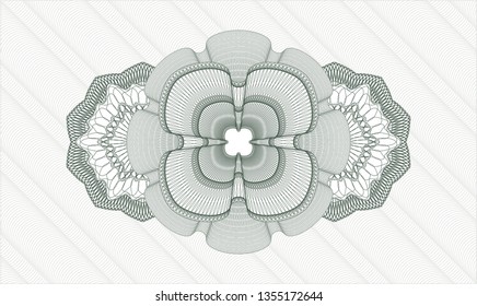 Green passport style rosette