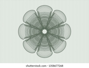 Green passport style rosette