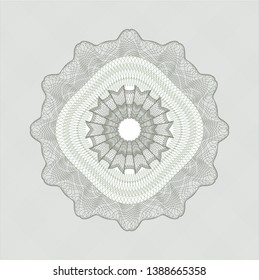 Green passport style rosette. Vector Illustration. Detailed.