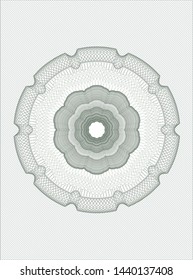 Green passport style rosette. Vector Illustration. Detailed.