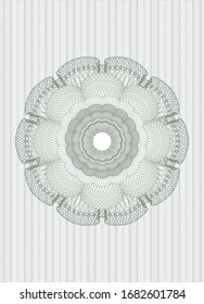 Rosette estilo pasaporte verde. Ilustración vectorial. Detallado.