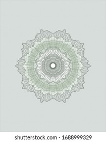 Rosette im grünen Reisepass. Vektorillustration Illustration. Detaillierte Angaben.