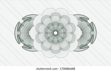Rosette im grünen Reisepass. Vektorillustration Illustration. Detaillierte Angaben.