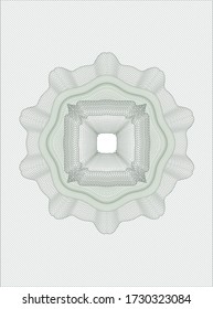 Rosette estilo pasaporte verde. Ilustración vectorial. Detallado. 