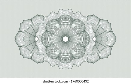 Rosette im grünen Reisepass. Vektorgrafik. Detaillierte 