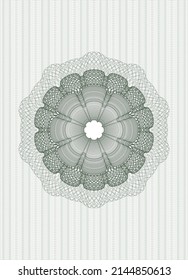 Rosette estilo pasaporte verde. Ilustración vectorial. Detallado. 