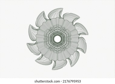 Green passport style rosette. Vector Illustration. Detailed. 