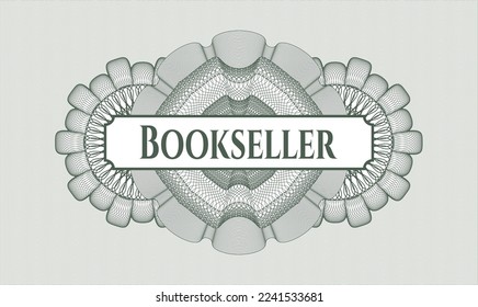 Rosette estilo pasaporte verde. Ilustración vectorial. Detallado con el marcador de texto dentro