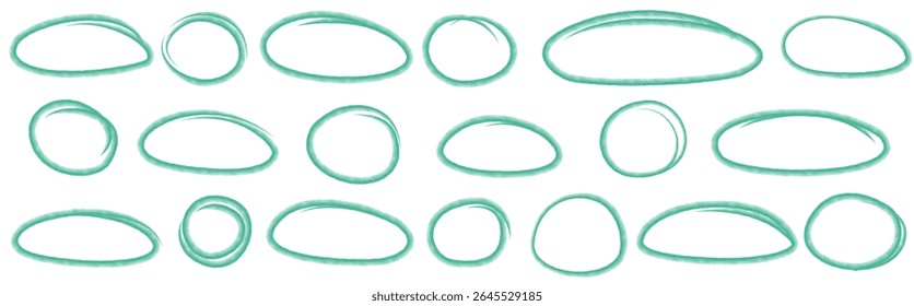 Green pastel abstract blobs in playful hand-drawn style for educational posters and preschool visual resources

