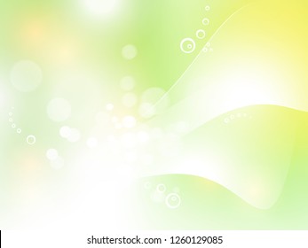 Green pastel background with soft bokeh lights - abstract spring design