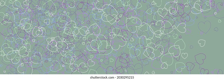 Green Pastel Colorful White Olive Modern Design. Violet Pink Bordo Blue Party Print. Multicolor Bright Vivid Purple Ornamental Fabrics. Hearts Neon Mint Love Confetti Romantic Background.